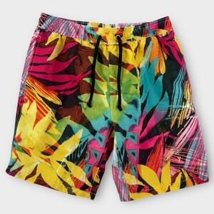 Reef Swim Trunks Mens Small Lined Nylon Colorful Floral Tropical Board Shorts